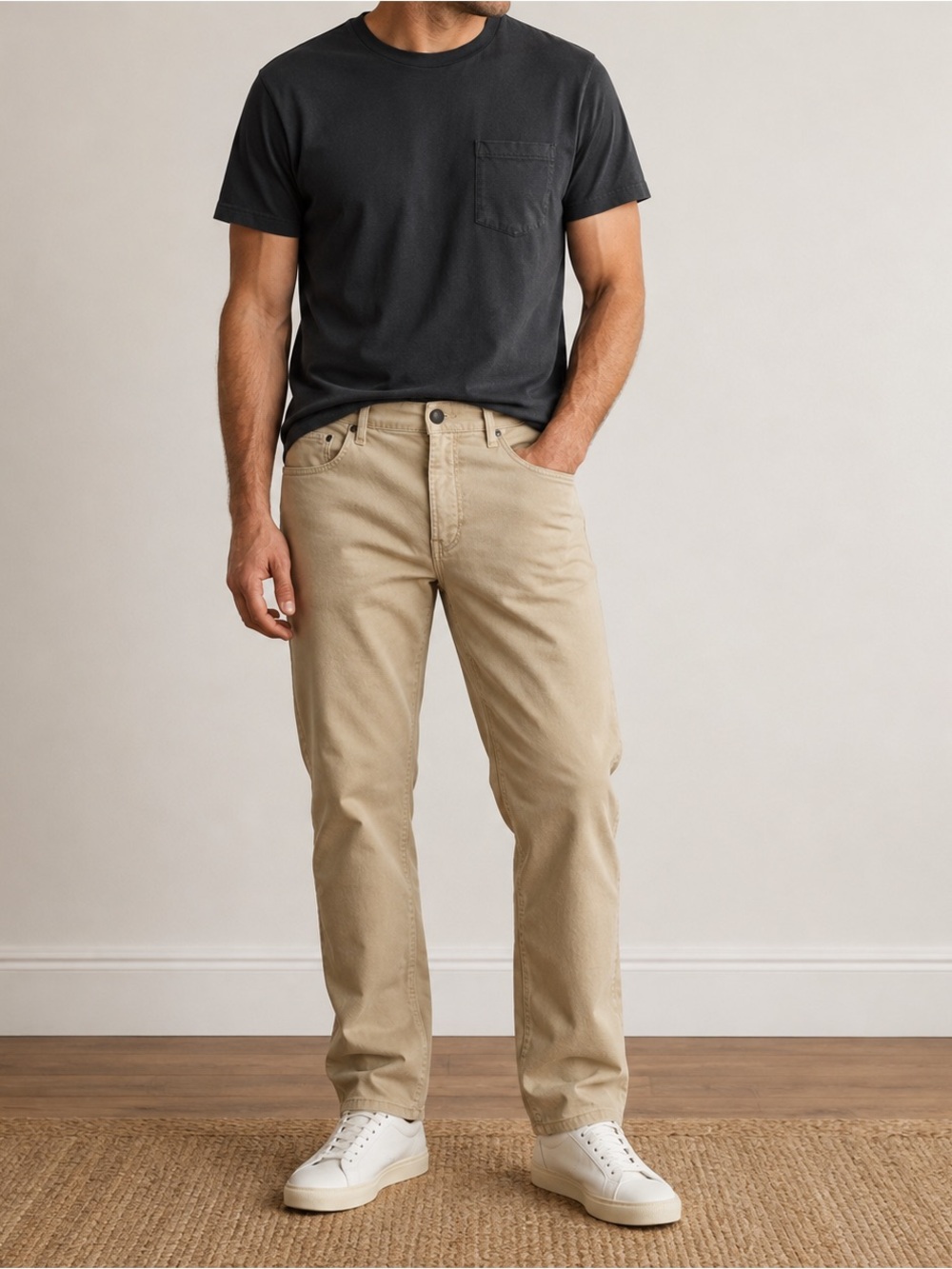 RYE 51 Men’s Beige Straight Fit Stretch Pants Size 36